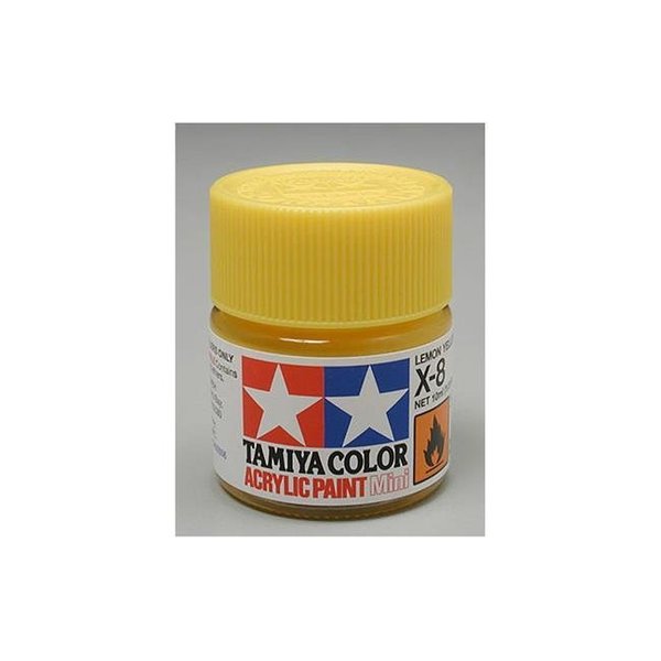 Tamiya Paint Tamiya Paint TAM81508 0.33 oz Tamiya Acrylic Mini Paint - Lemon Yellow TAM81508